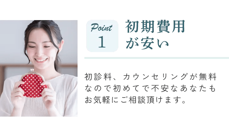 point1 初期費用が安い